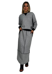 Felpa donna con dettagli a contrasto