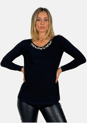 T-Shirt Donna con applicazione gioiello