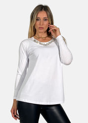 T-Shirt Donna con applicazione gioiello