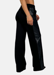 Pantaloni Donna con inserti in ecopelle