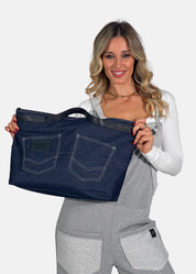 Borsa a mano donna in Jeans e Pelle