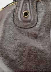 Bauletto in pelle da donna con dettagli oro