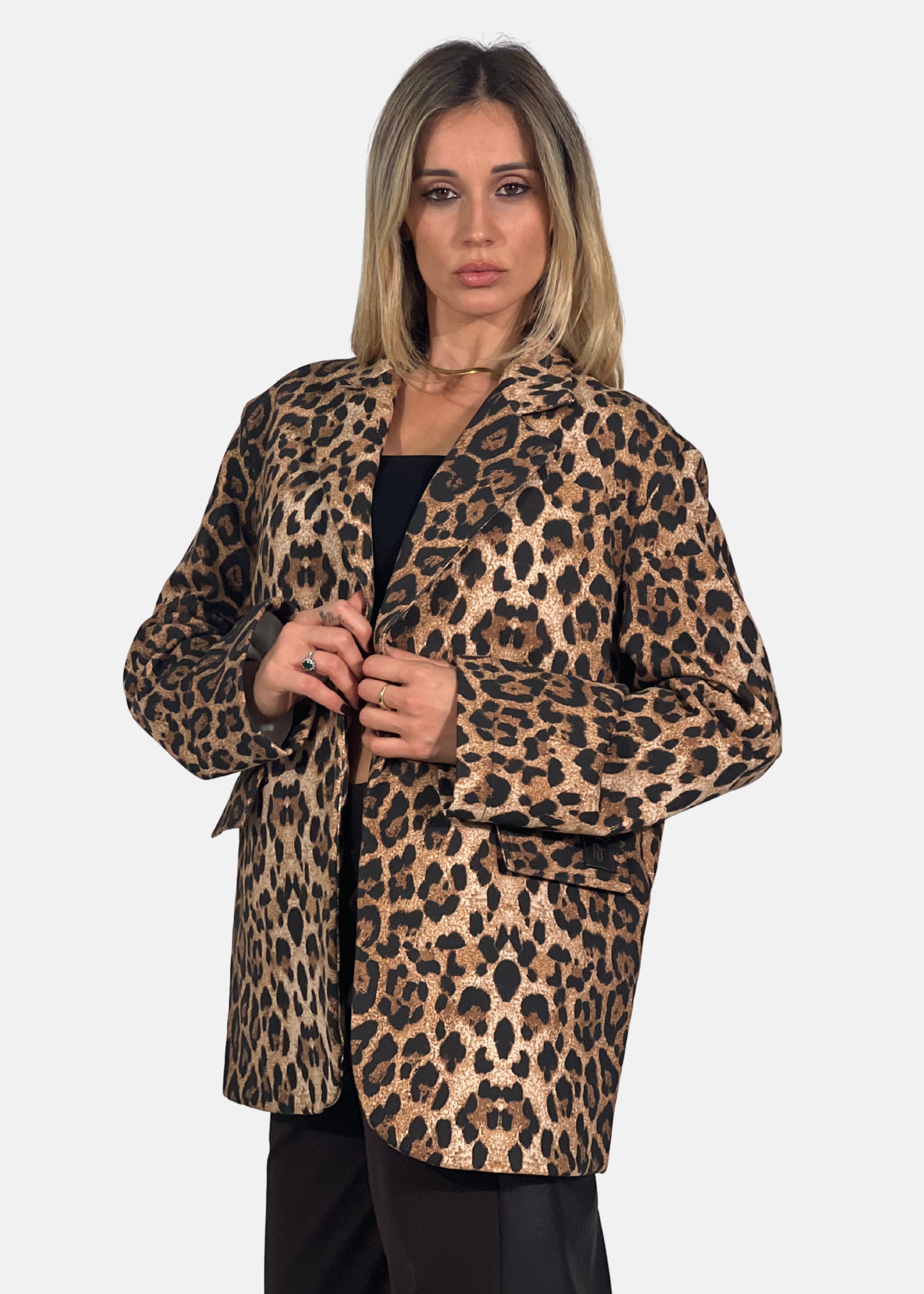 Giacca Donna Over Animalier