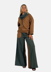 Pantalone a palazzo donna bicolore