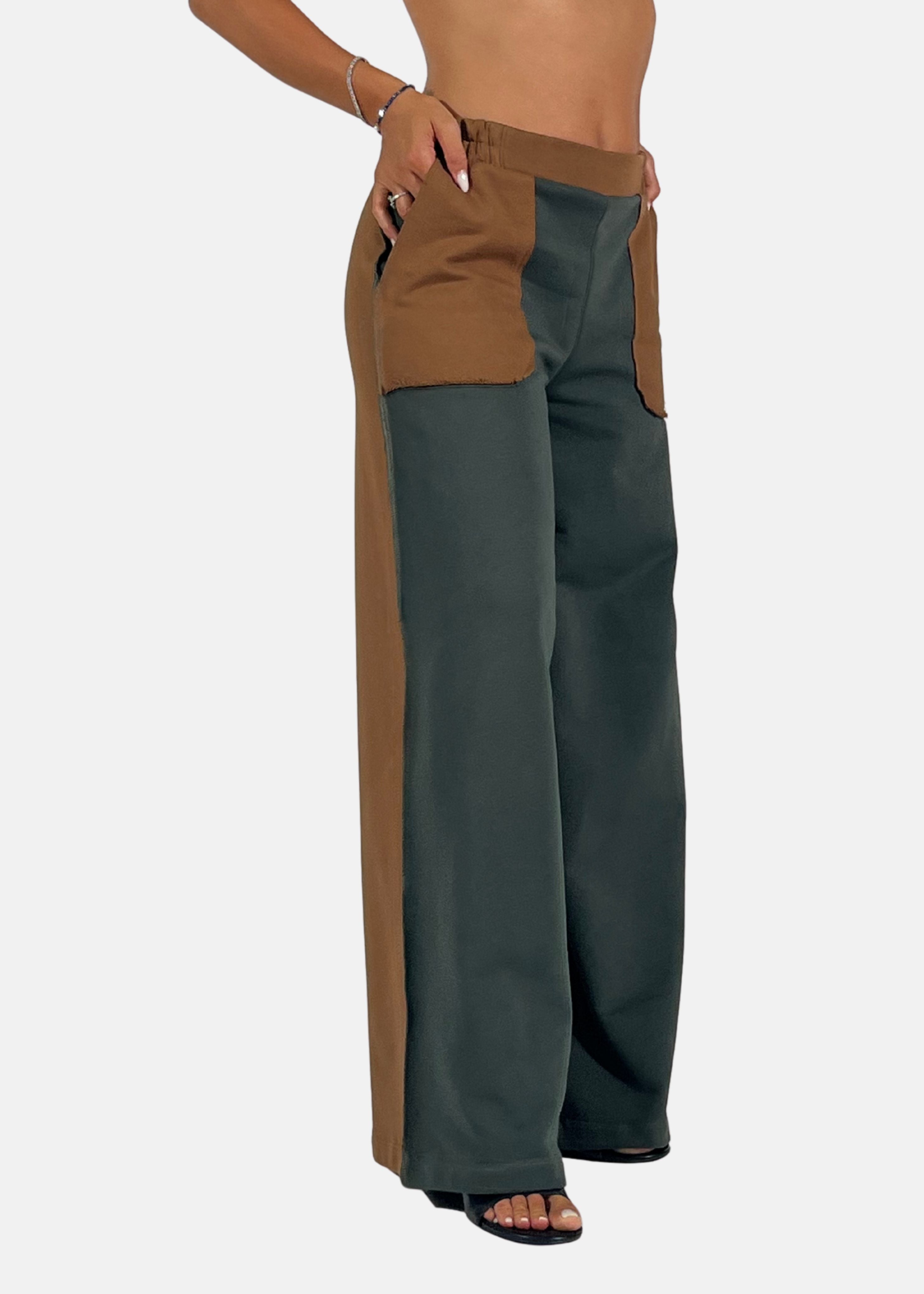 Pantalone a palazzo donna bicolore