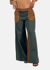 Pantalone a palazzo donna bicolore