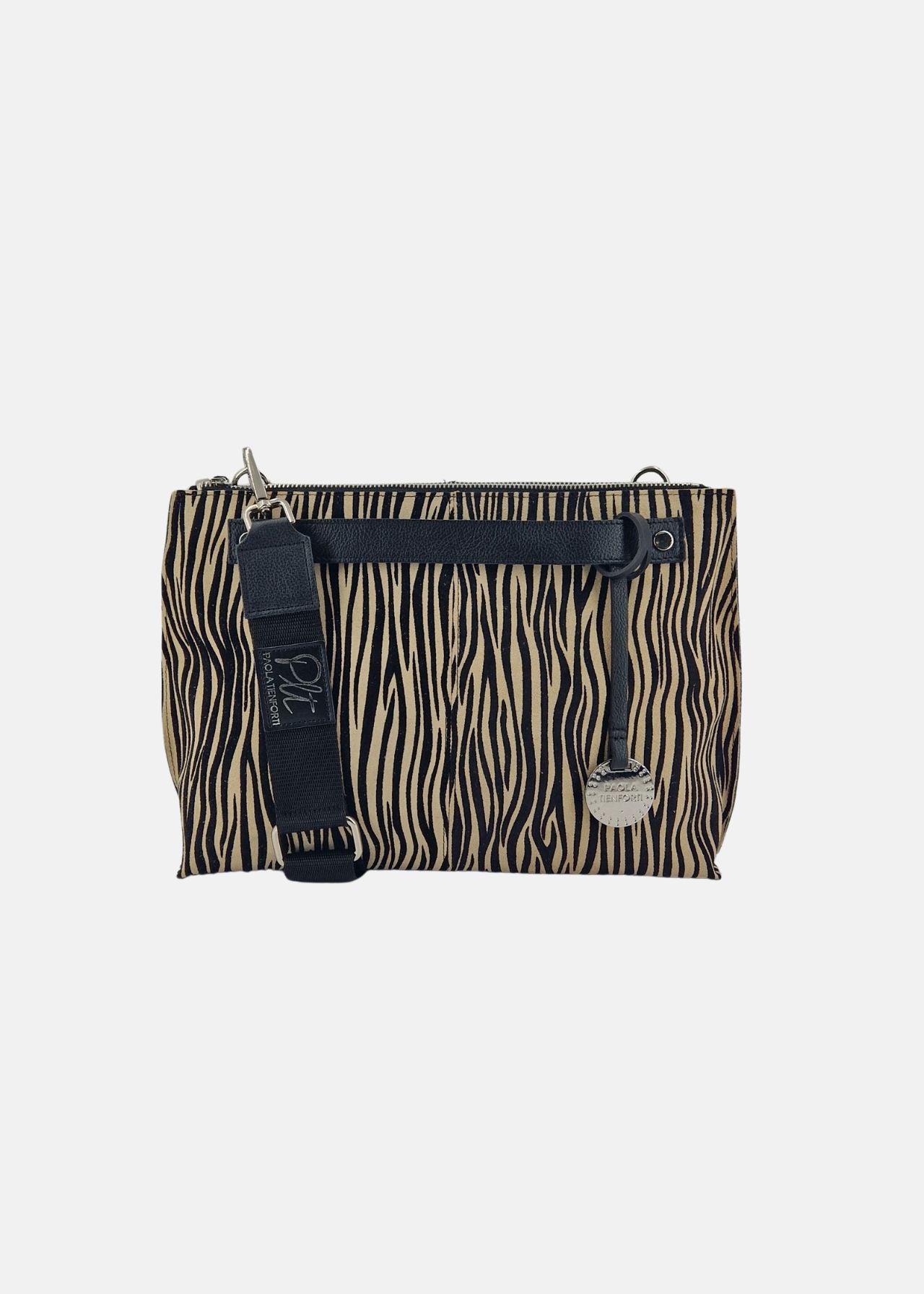 Borsa medium a tracolla  in pelle scamosciata