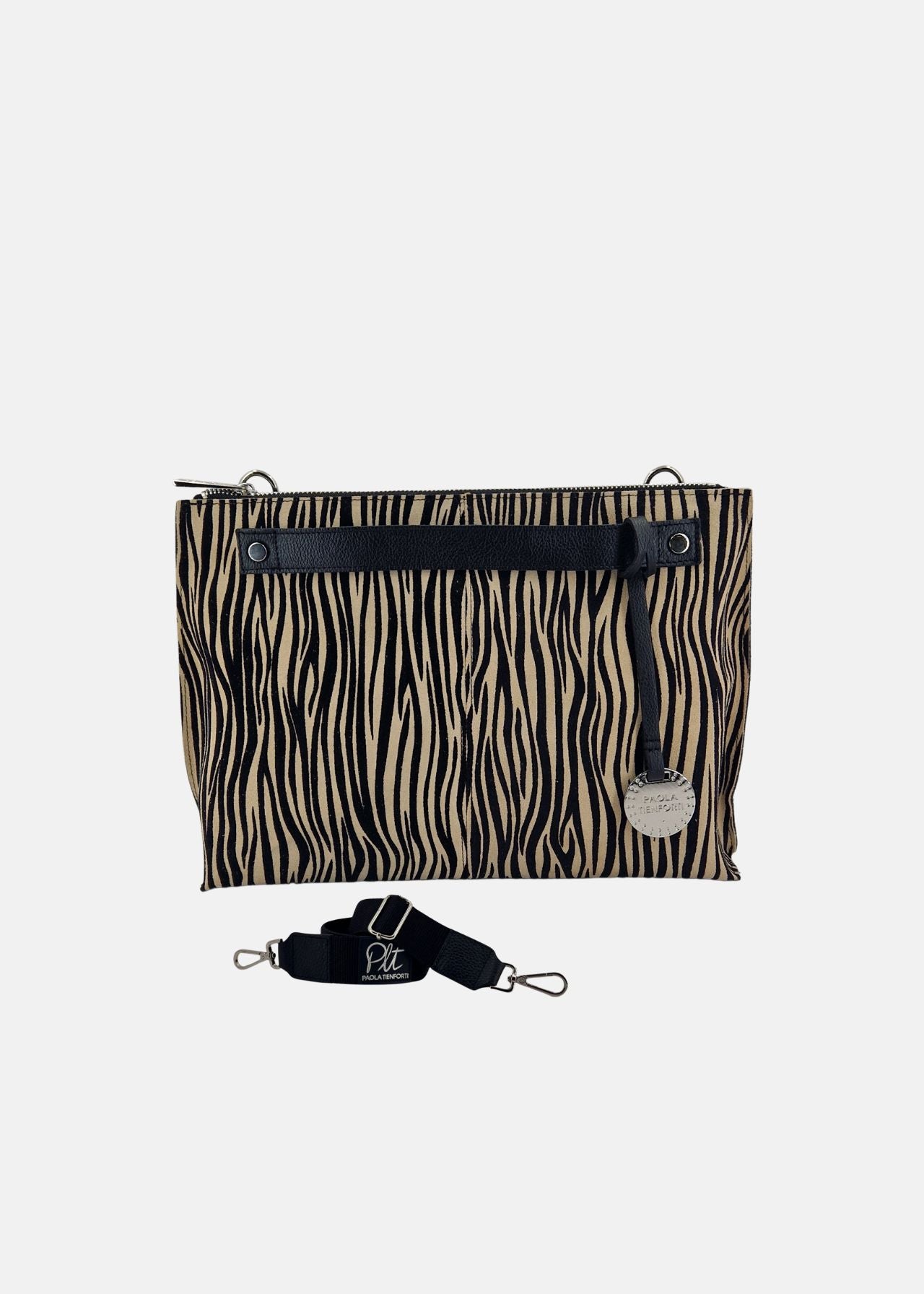 Borsa medium a tracolla  in pelle scamosciata
