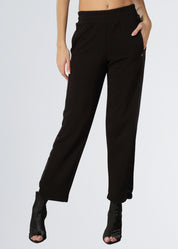 Pantalone con fascia in raso