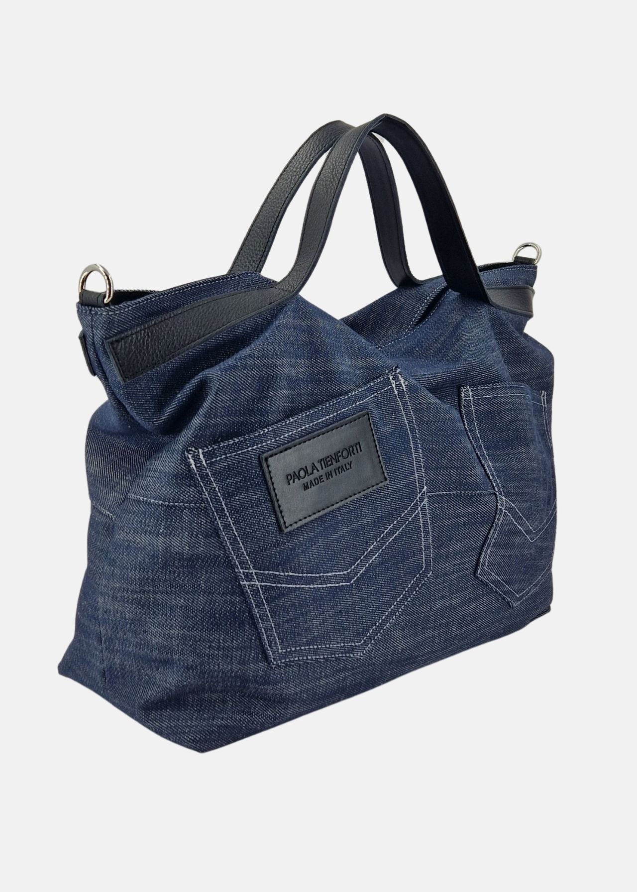 Borsa a mano donna in Jeans e Pelle
