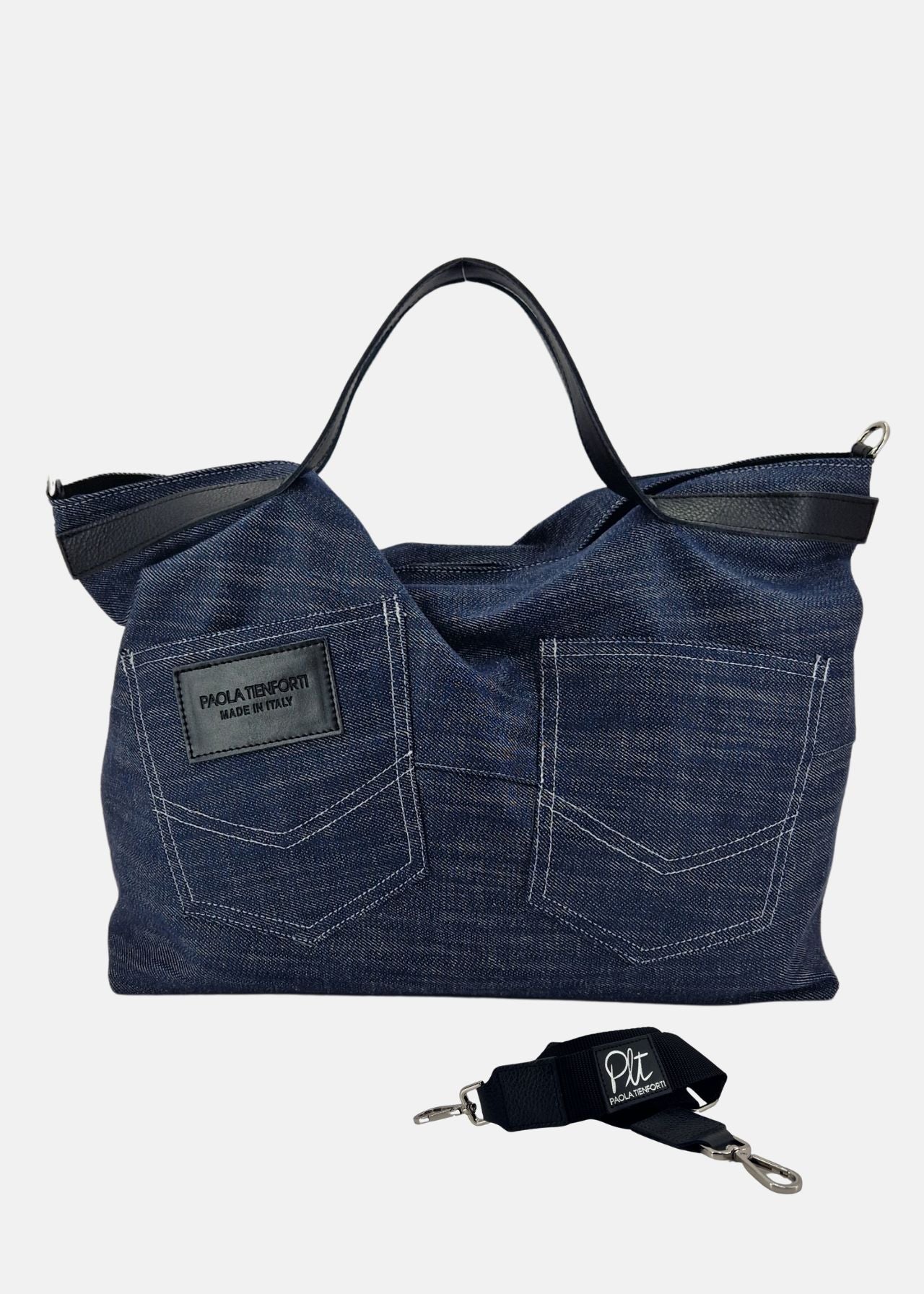 Borsa a mano donna in Jeans e Pelle