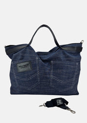 Borsa a mano donna in Jeans e Pelle
