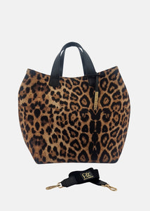 Borsa a mano donna in neoprene con pendente oro