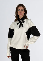 Felpa con collo camicia