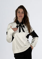 Felpa con collo camicia