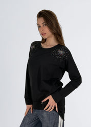 Felpa in cotone stretch