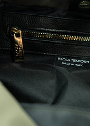 Sacca hobo in nylon con dettagli oro