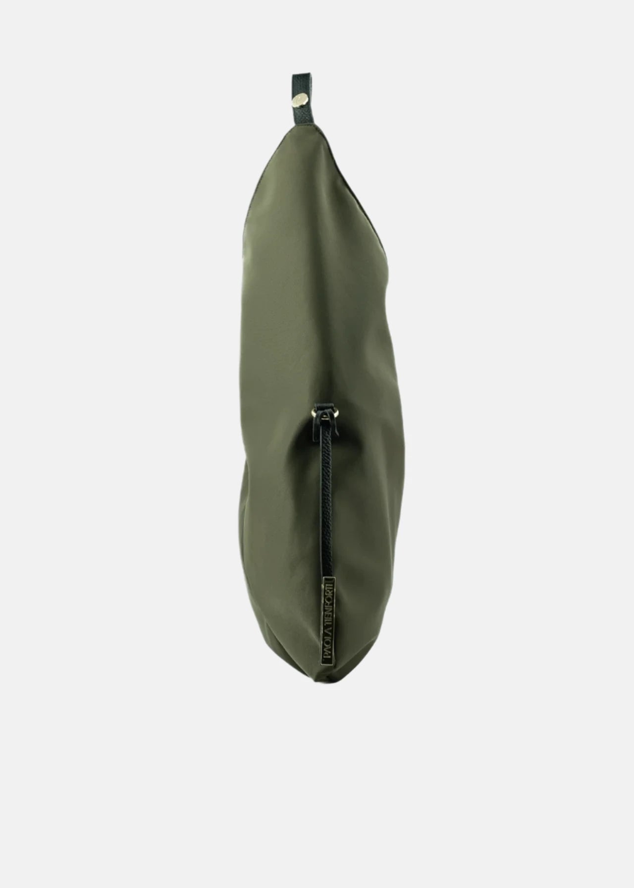 Sacca hobo in nylon con dettagli oro