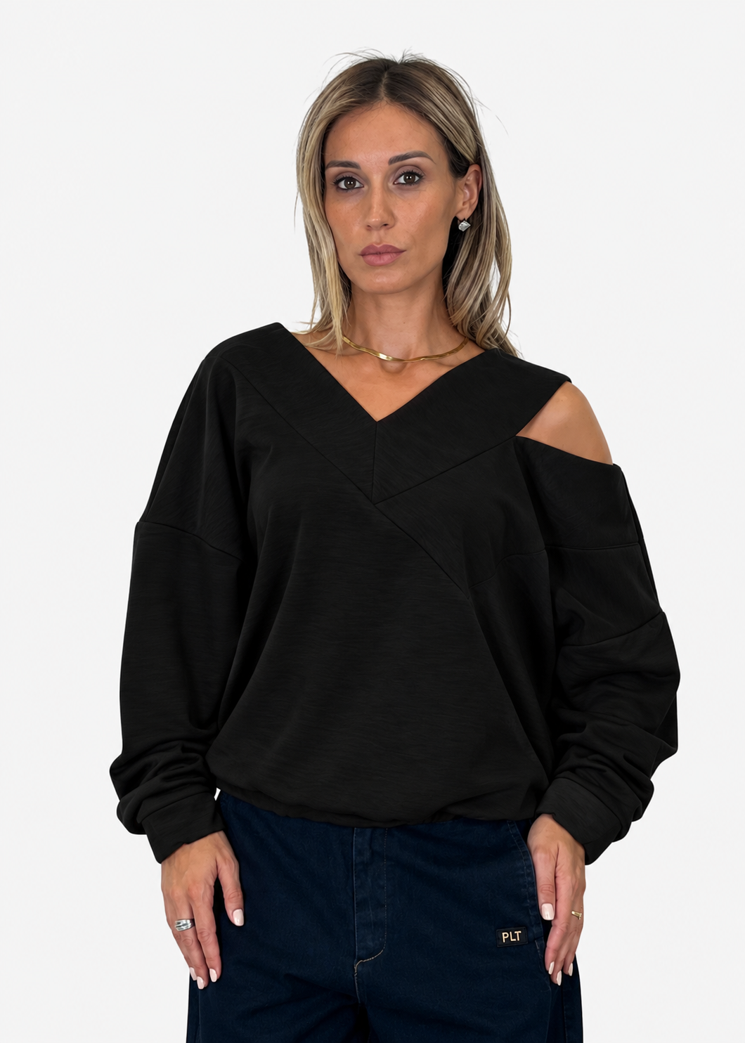 Felpa Donna Scollo a V