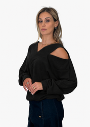 Felpa Donna Scollo a V