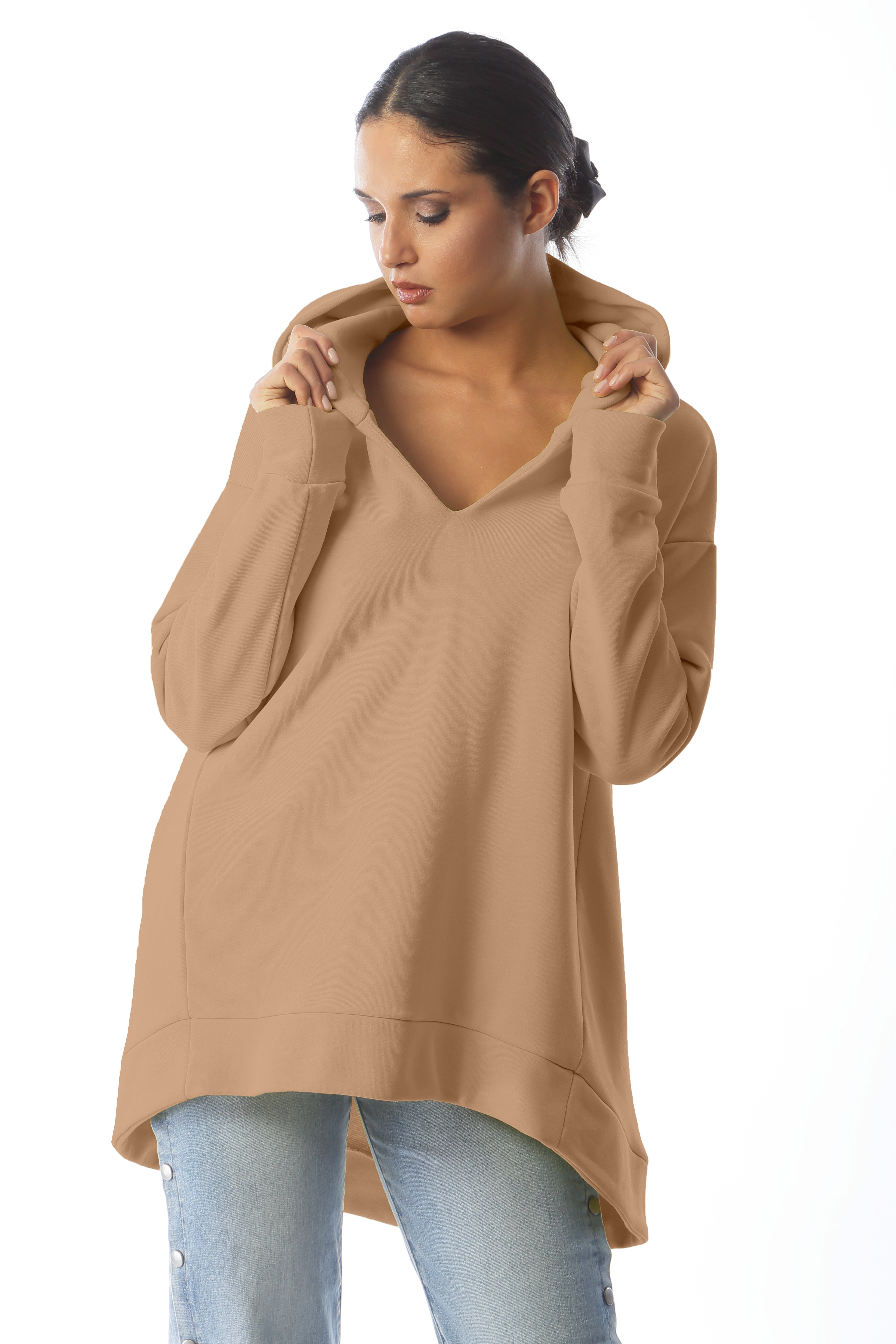 Felpa oversize con cappuccio