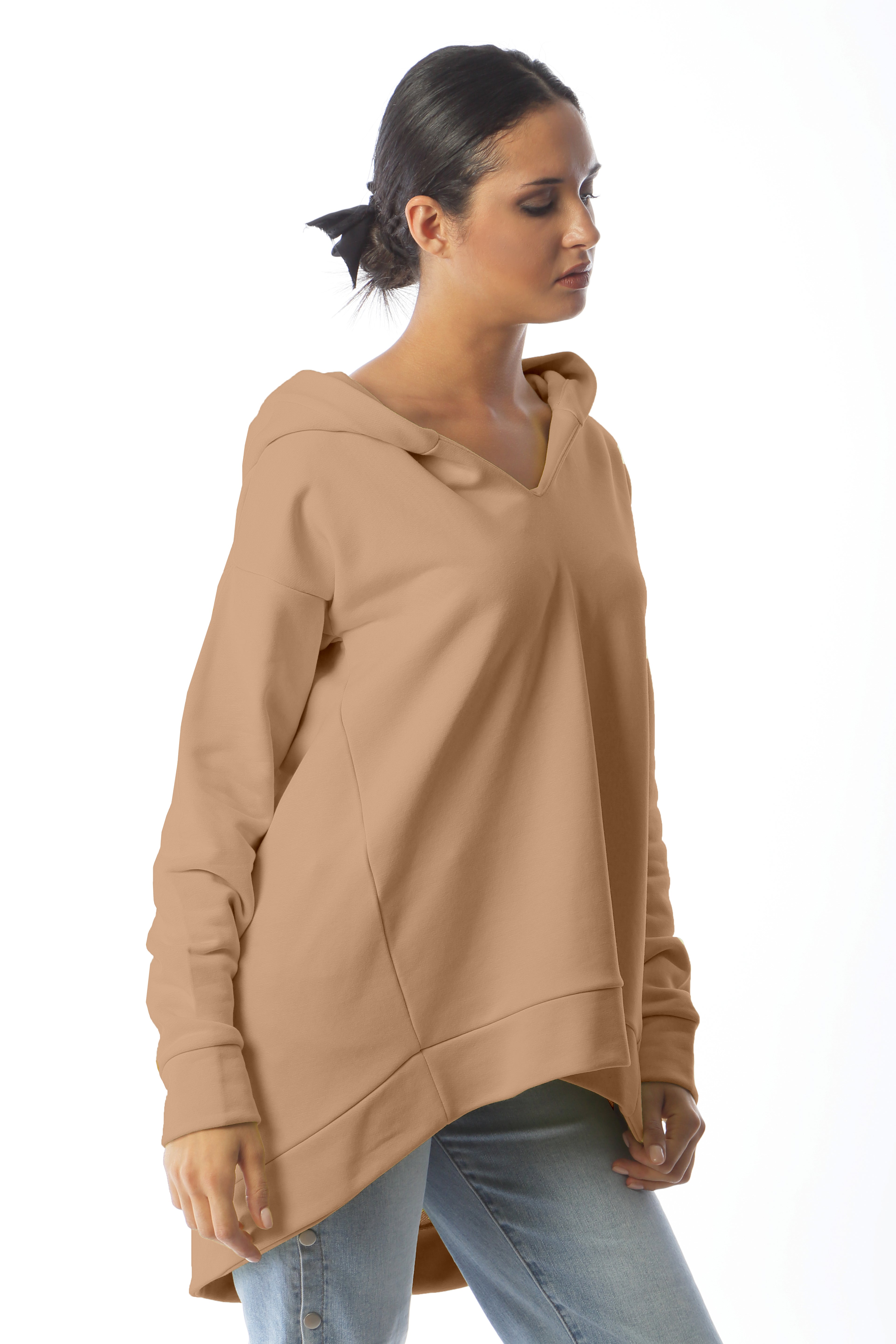 Felpa oversize con cappuccio