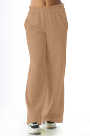 Pantalone palazzo in cotone stretch