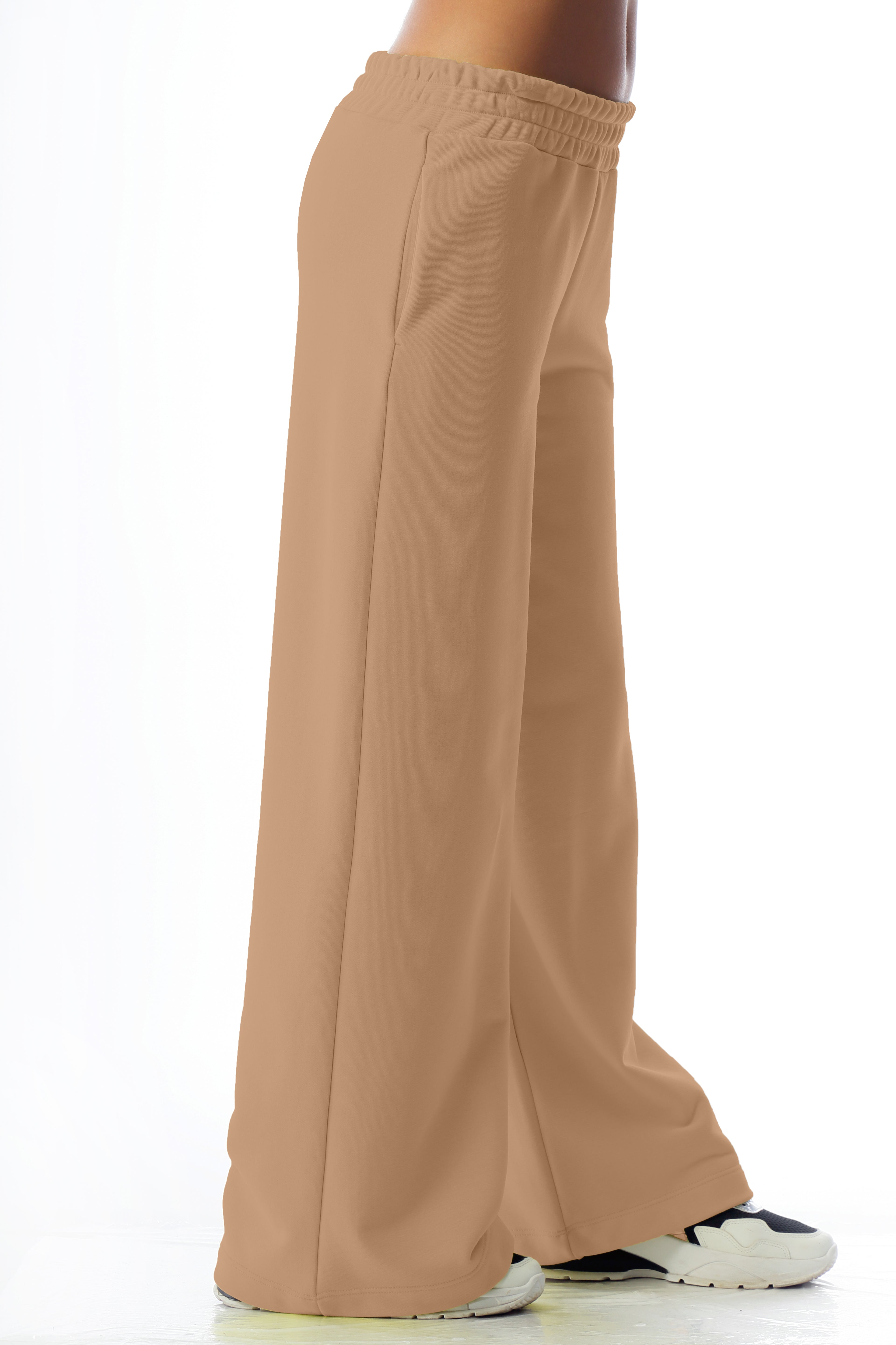 Pantalone palazzo in cotone stretch