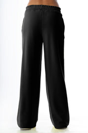 Pantalone palazzo in cotone stretch