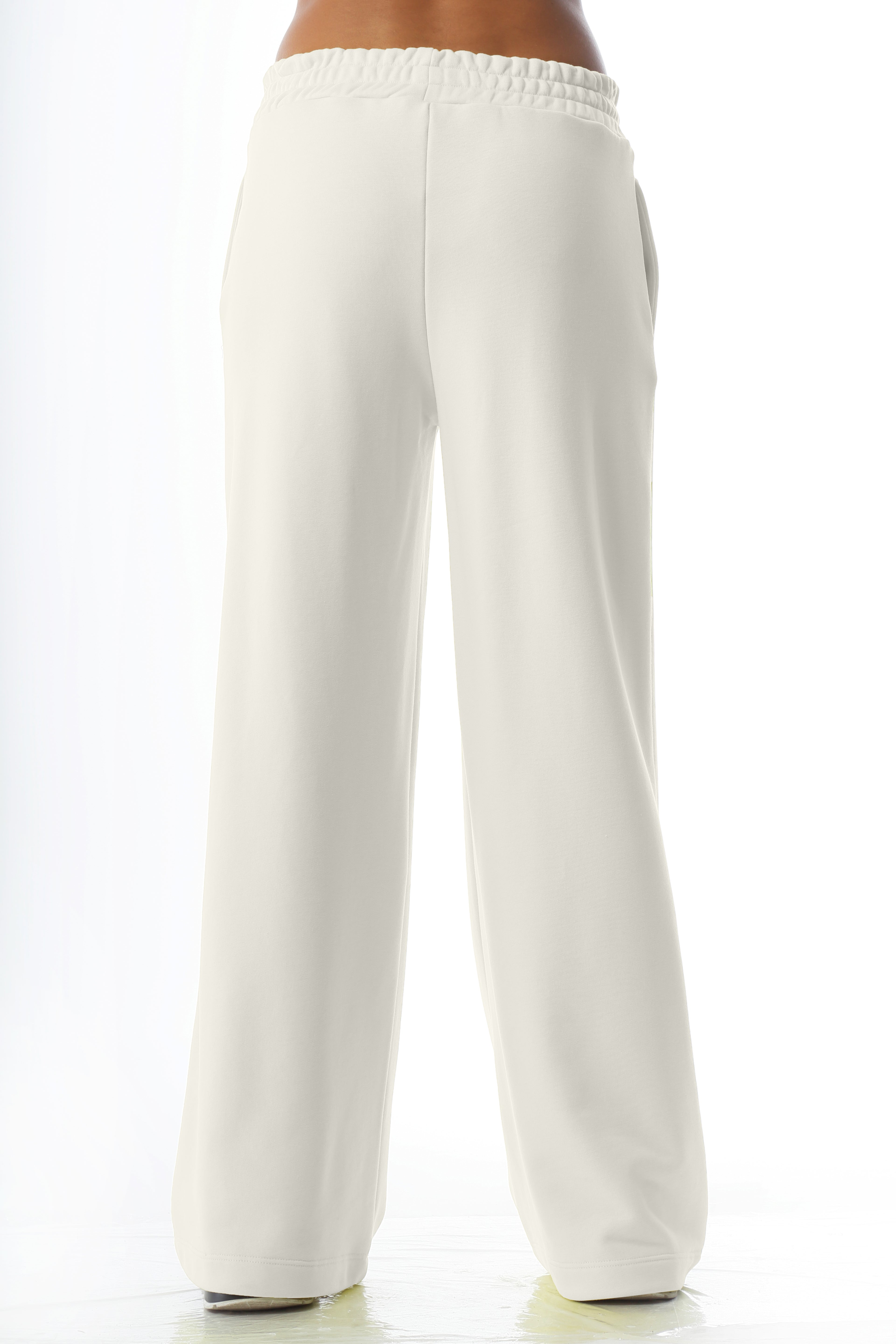 Pantalone palazzo in cotone stretch