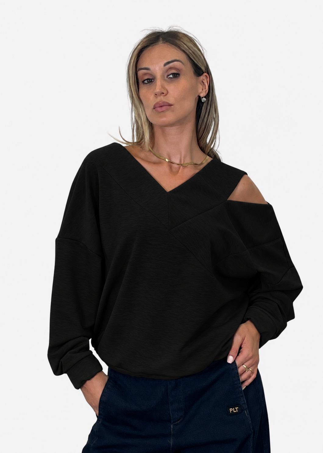 Felpa Donna Scollo a V