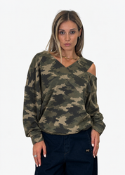 Felpa Donna Scollo a V