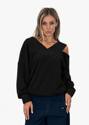 Felpa Donna Scollo a V