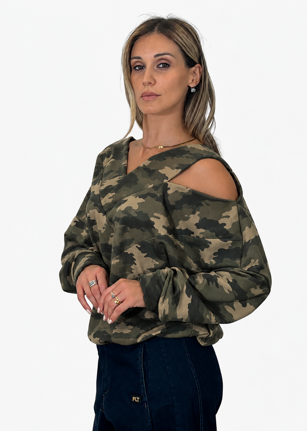 Felpa Donna Scollo a V