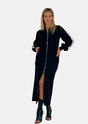 Abito lungo in felpa con zip