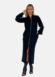 Abito lungo in felpa con zip