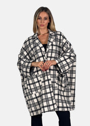 Cappotto oversize a quadri