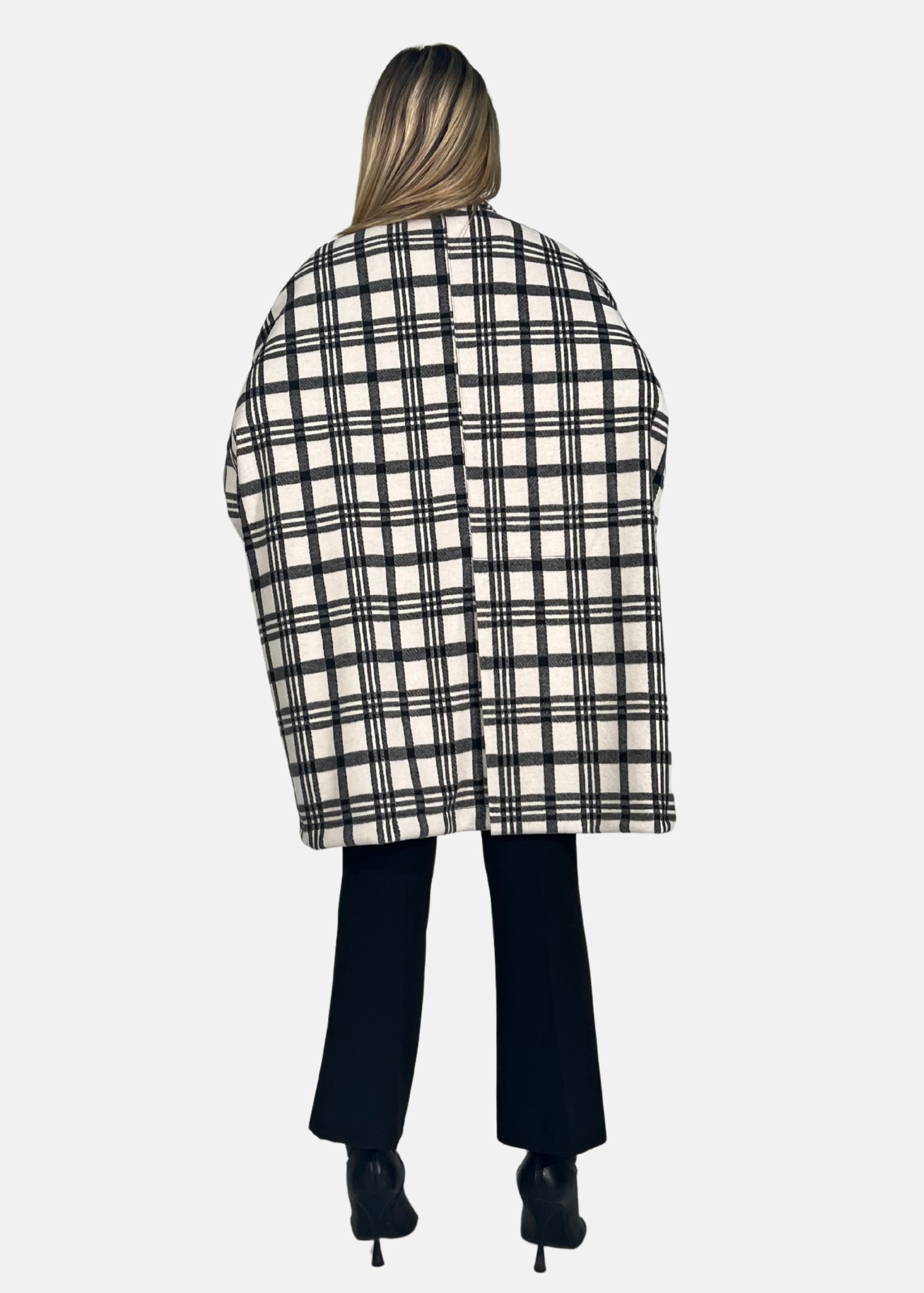 Cappotto oversize a quadri