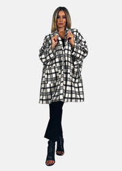 Cappotto oversize a quadri