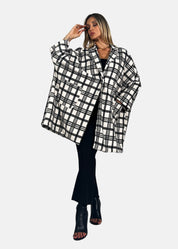 Cappotto oversize a quadri