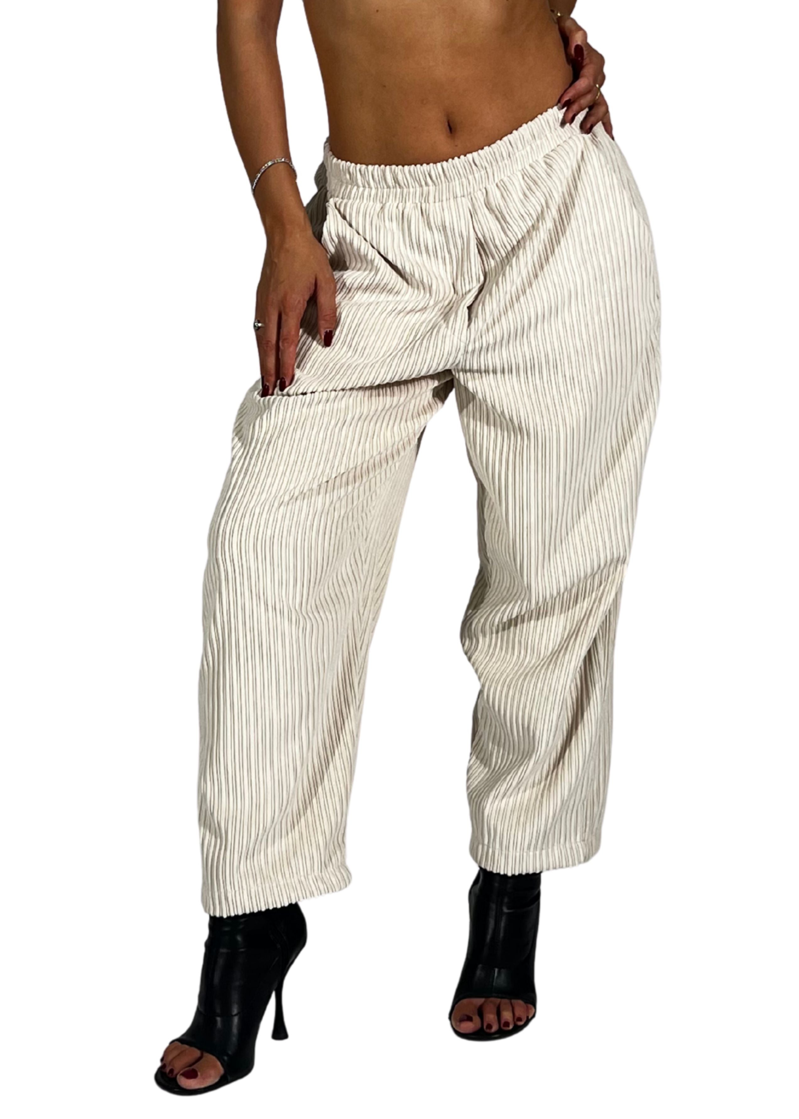 Pantalone donna in velluto a coste