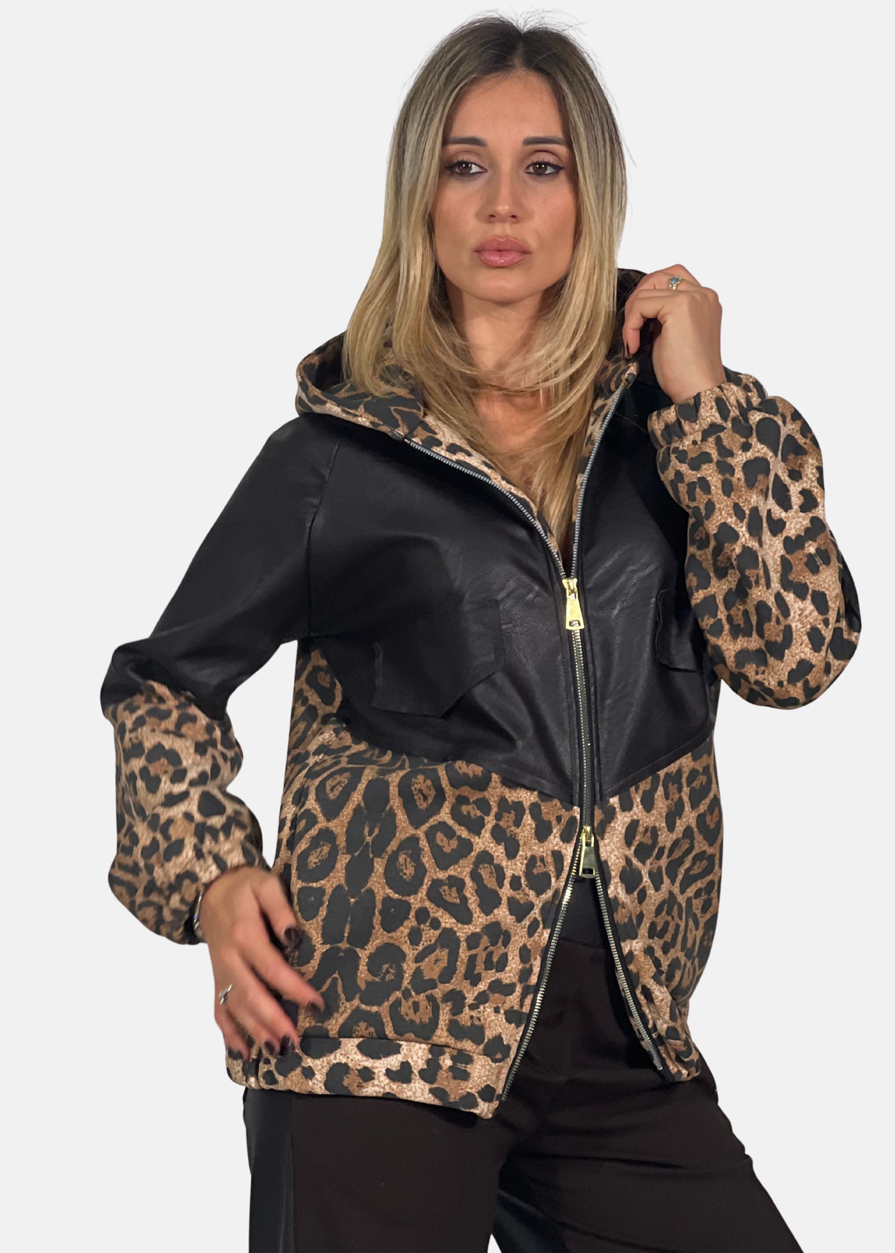 Bomber donna in Ecopelle e maculato - Paola Tienforti - Sito Ufficiale