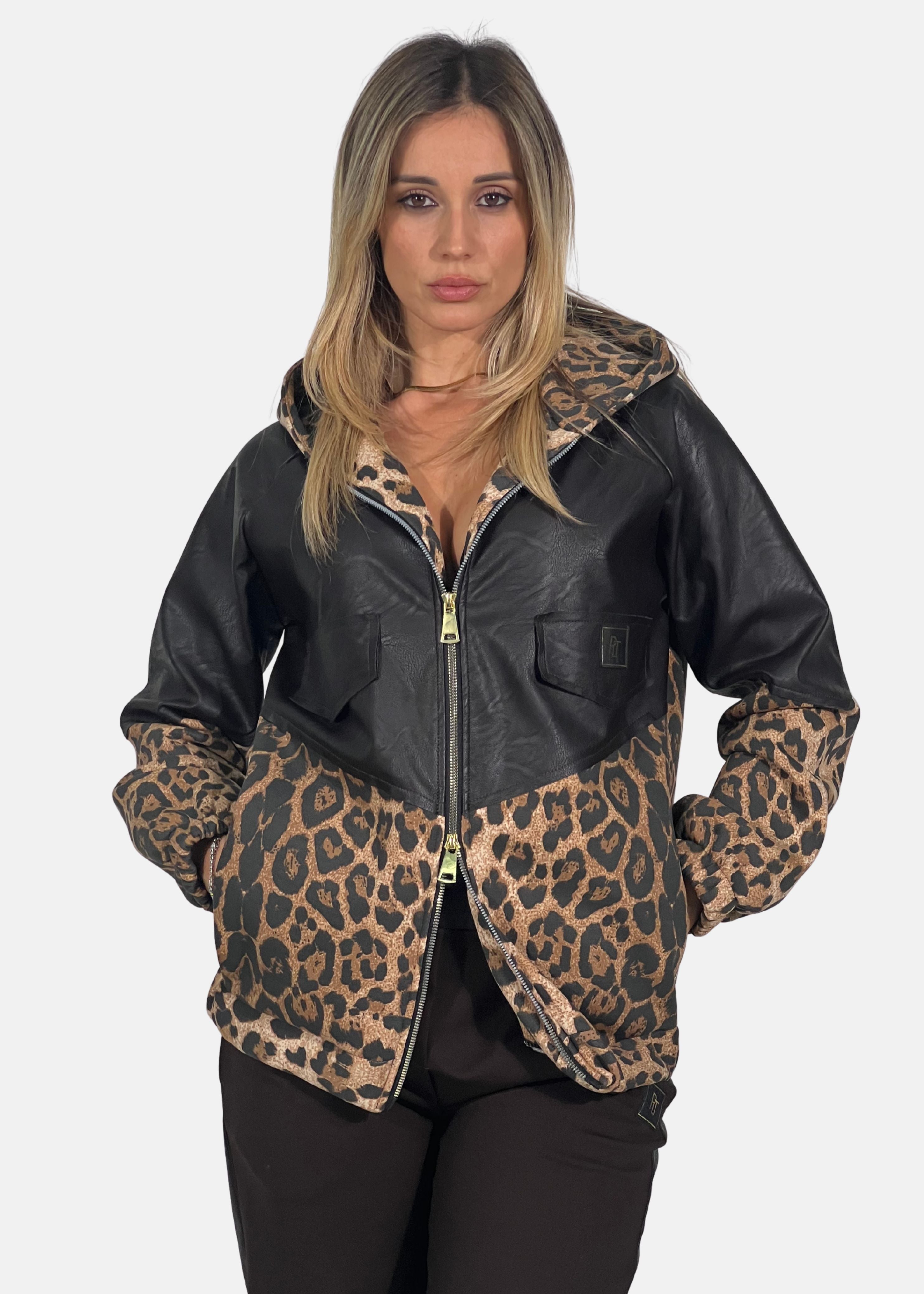 Bomber donna in Ecopelle e maculato - Paola Tienforti - Sito Ufficiale