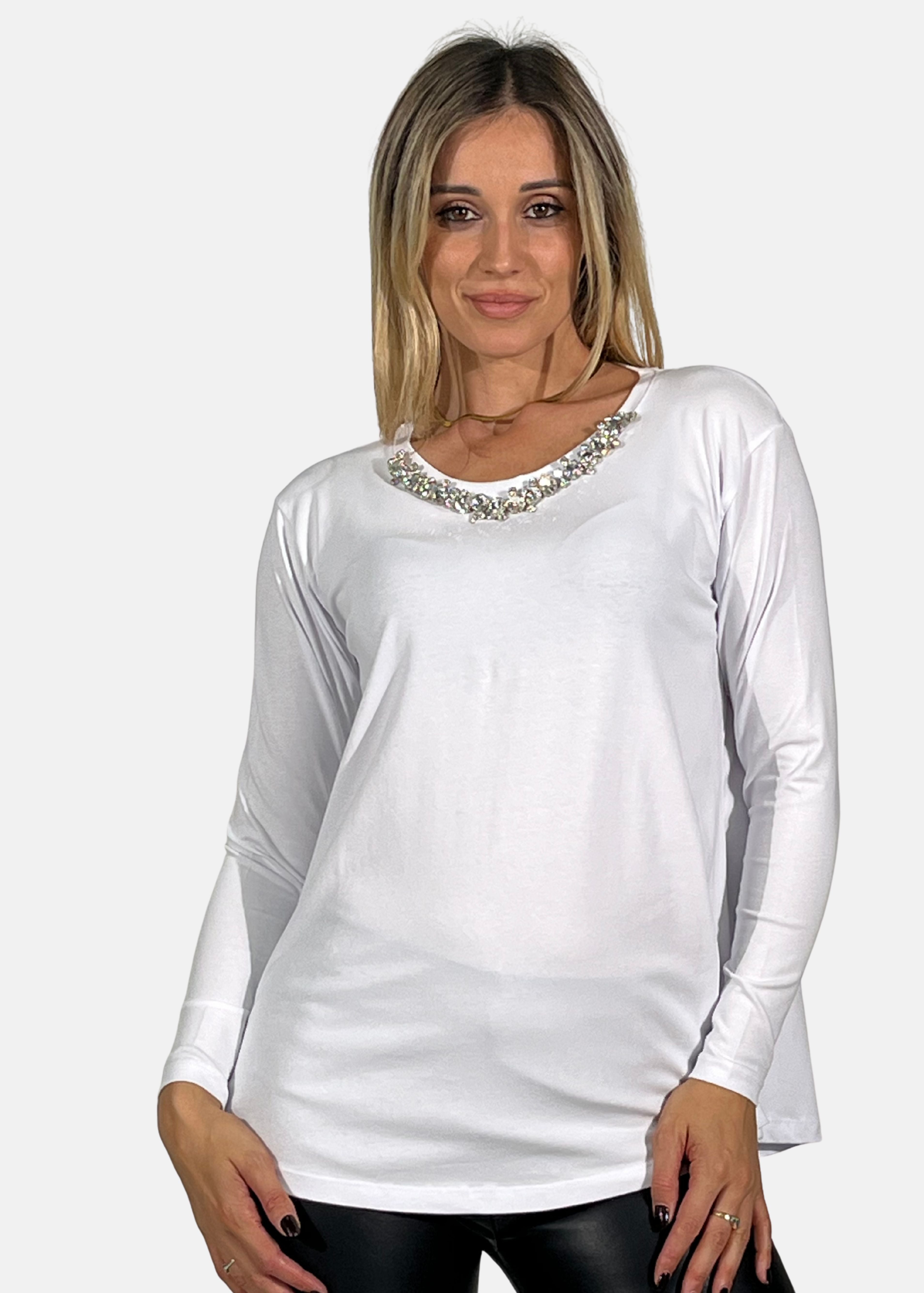 T-Shirt Donna con applicazione gioiello