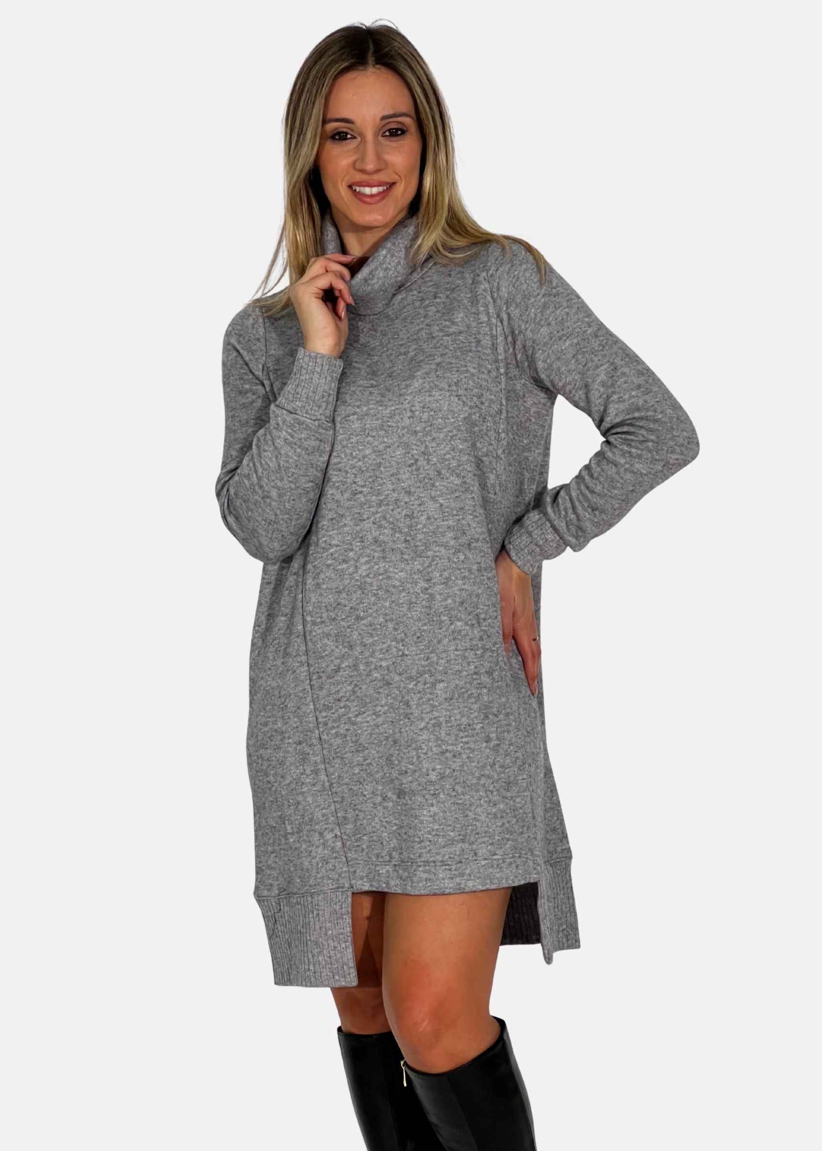 Abito dolcevita in tessuto soft