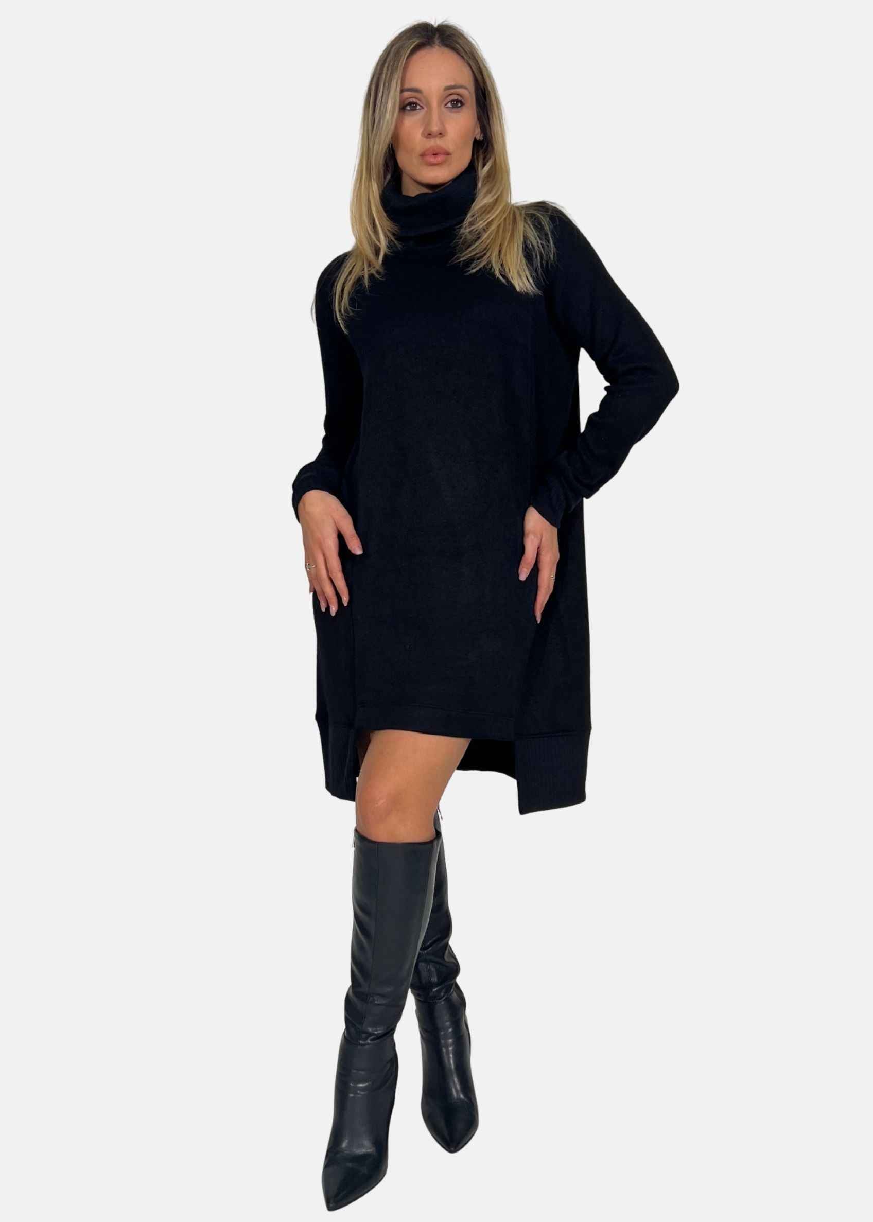 Abito dolcevita in tessuto soft