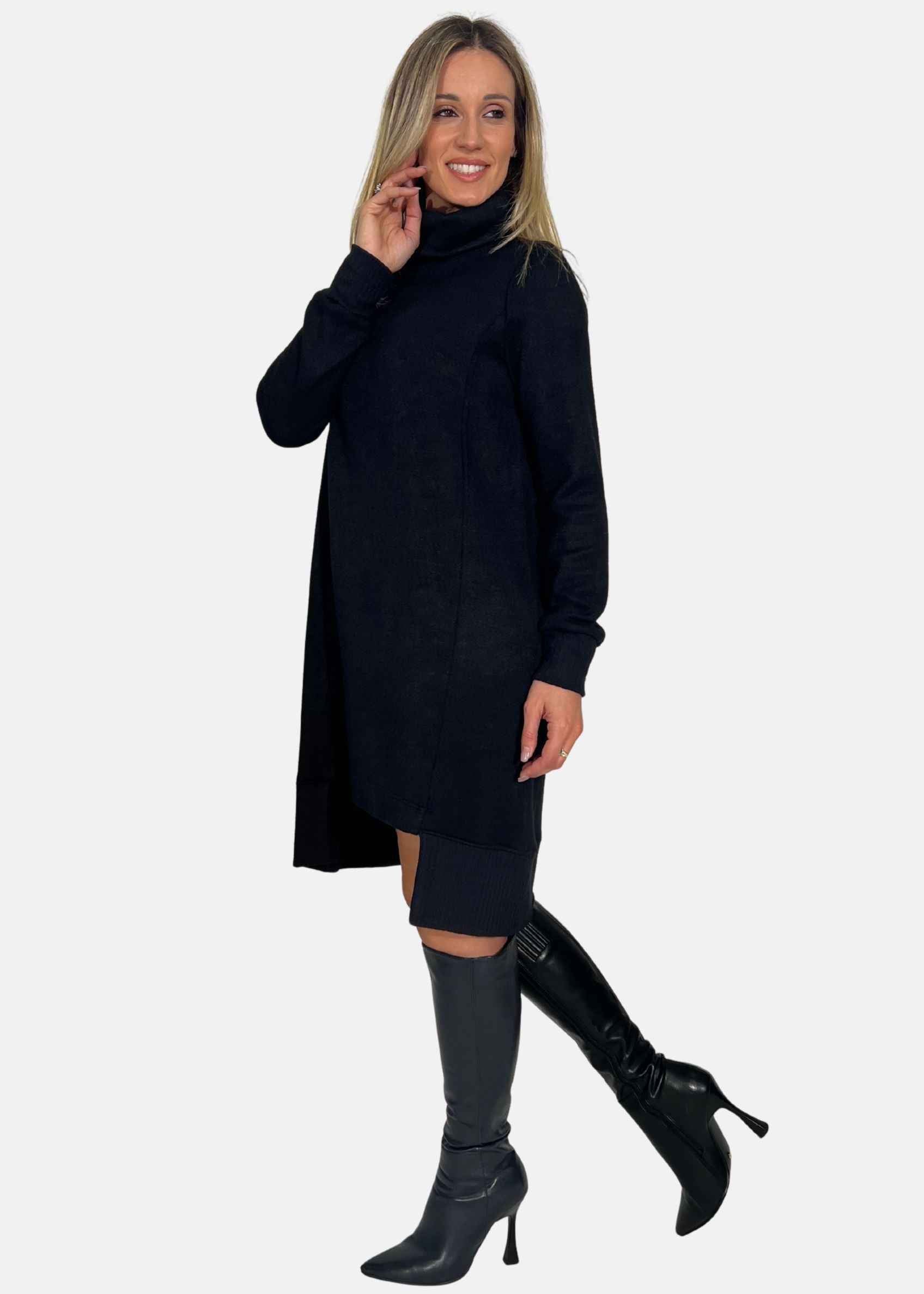 Abito dolcevita in tessuto soft