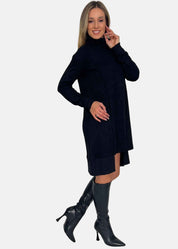 Abito dolcevita in tessuto soft