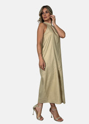 Abito Halter effetto lino