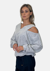 Felpa Donna Scollo a V